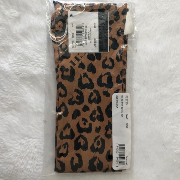 NWT COACH Leopard Print Silk Skinny Scarf - Picture 2 of 3